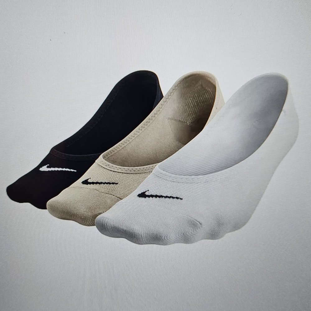 3 Pair Women's Nike No Show/ Liner Size M  Dri-Fit Socks Multi 3 Pack